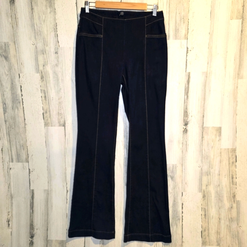 INC International Concepts Dark Wash Stretch Denim Pants Size 8L High Rise
